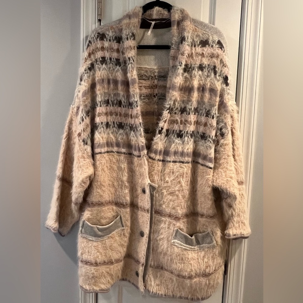 Free People Fair Weather Slouchy Cardigan Sweater